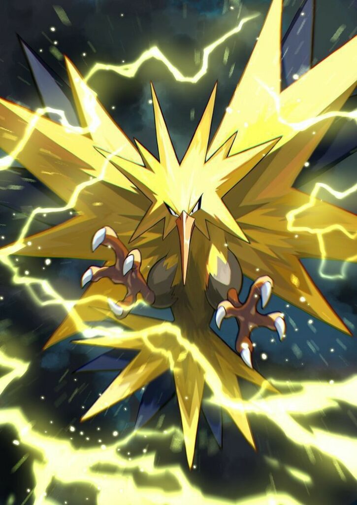Zapdos cercado de raios