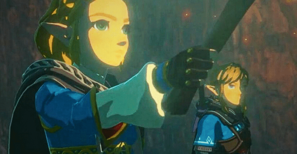 Zelda e Link em ação