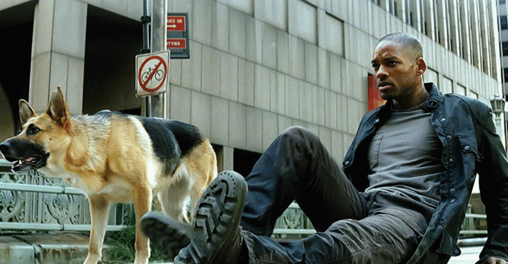 Will Smith em Eu Sou a Lenda (2007)
filmes pós-apocalíptico